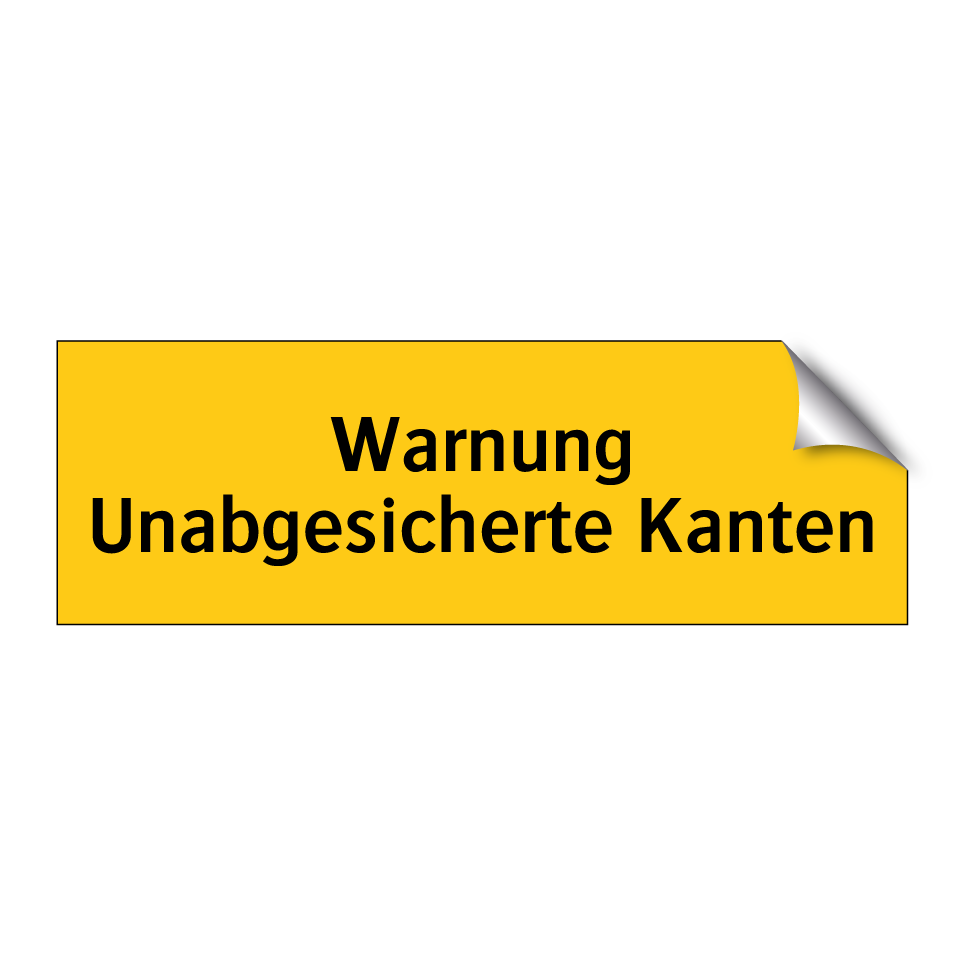 Warnung Unabgesicherte Kanten