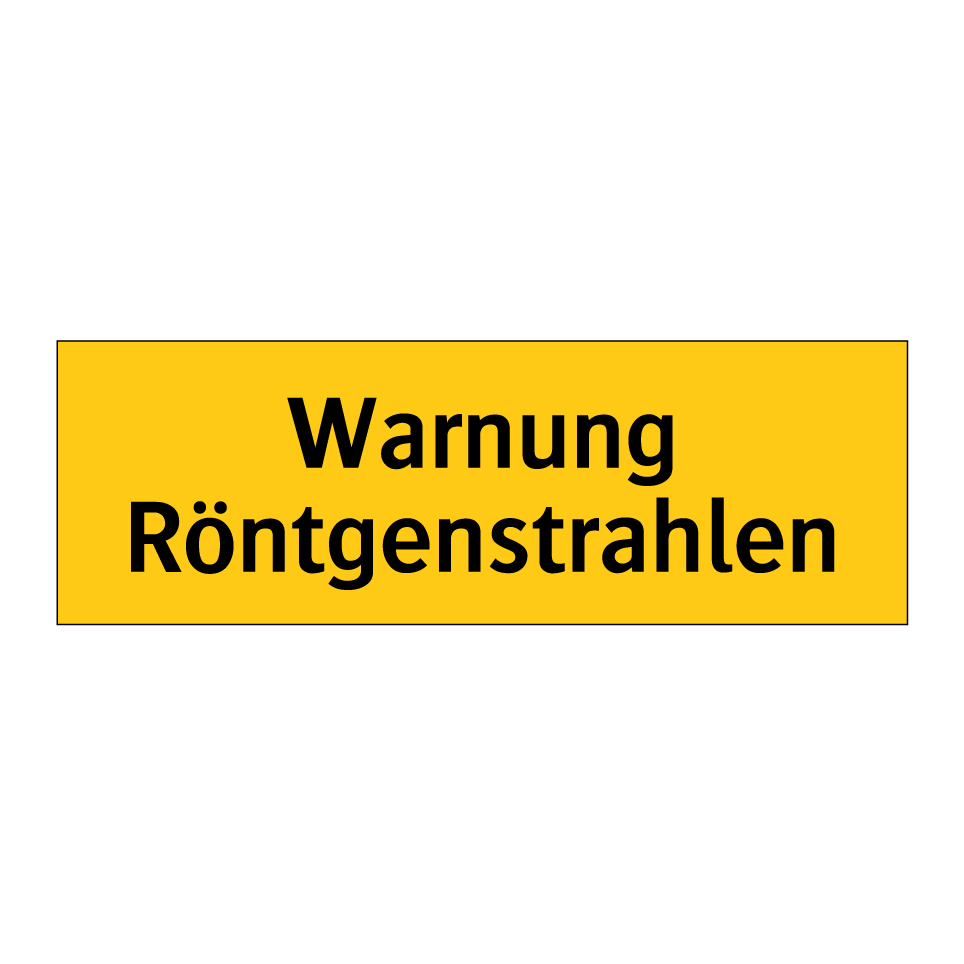Warnung Röntgenstrahlen