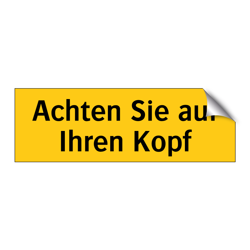 Achten Sie auf Ihren Kopf