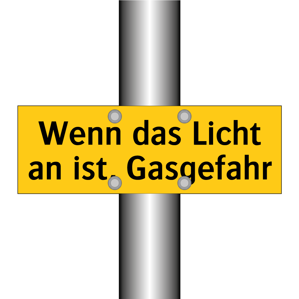 Wenn das Licht an ist, Gasgefahr
