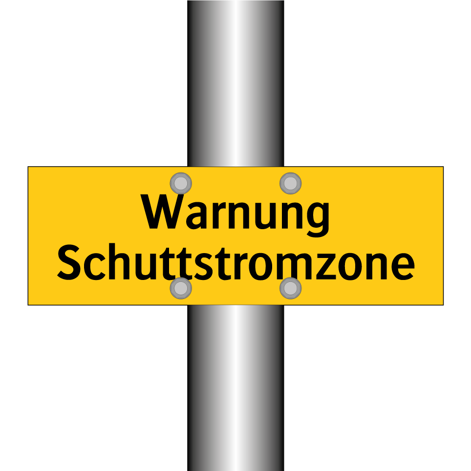 Warnung Schuttstromzone