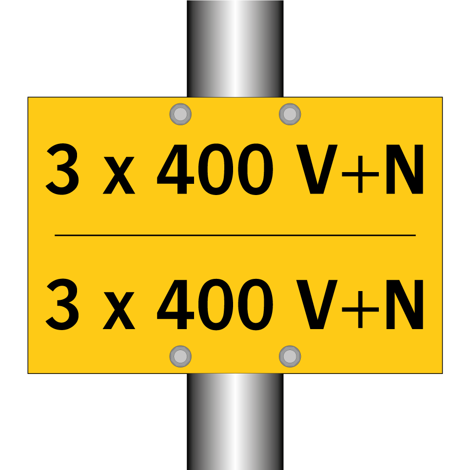 3 x 400 V+N - 3 x 400 V+N
