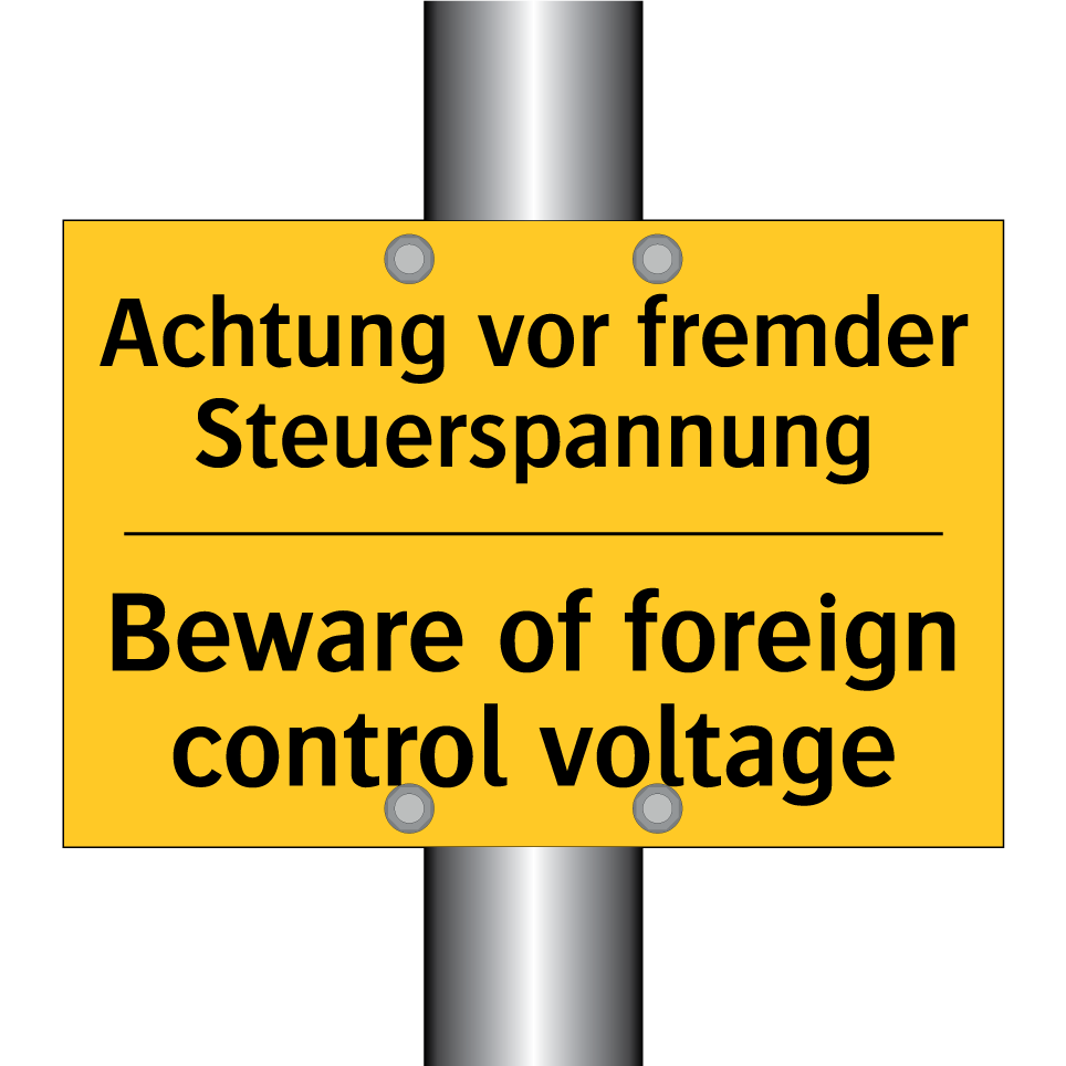 Achtung vor fremder Steuerspannung/.../ - Beware of foreign control voltage/.../