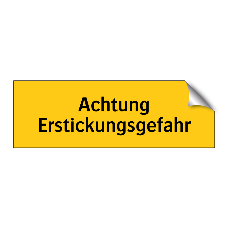 Achtung Erstickungsgefahr