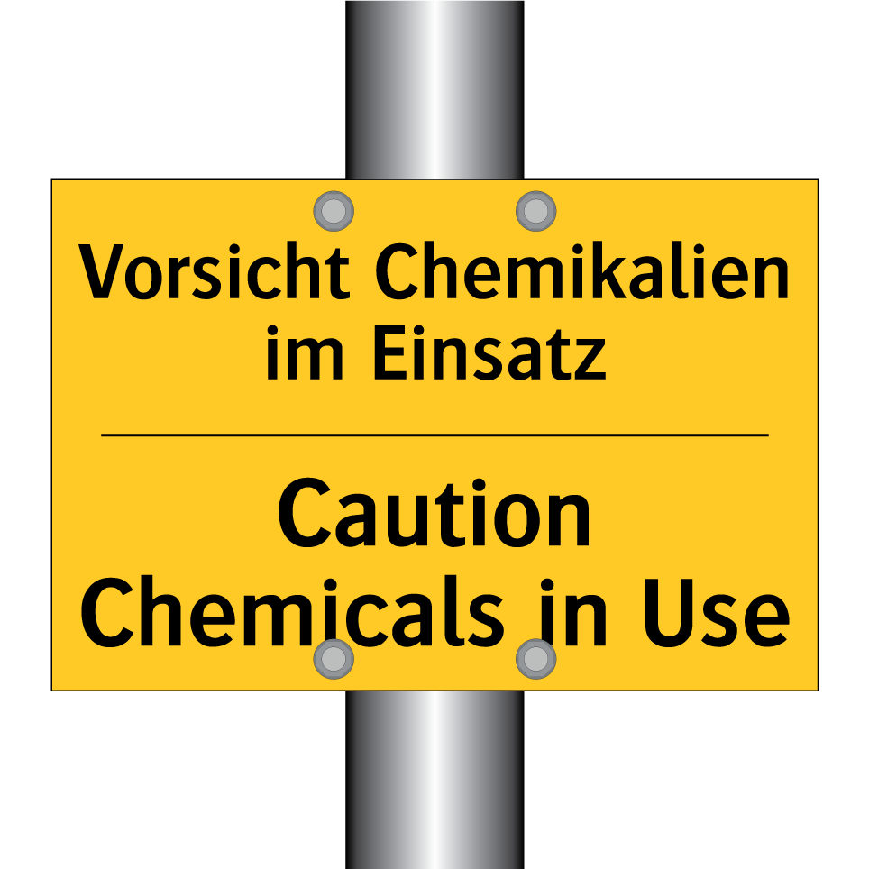 Vorsicht Chemikalien im Einsatz/.../ - Caution Chemicals in Use