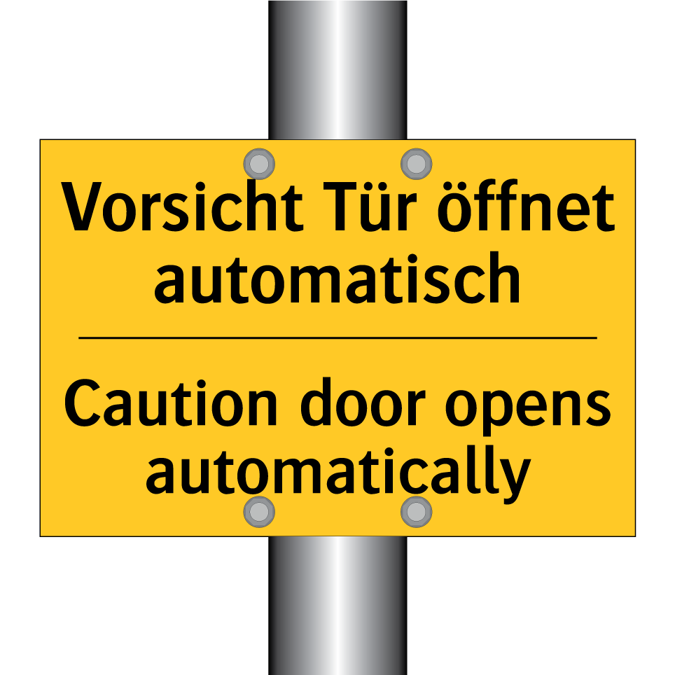 Vorsicht Tür öffnet automatisch/.../ - Caution door opens automatically/.../