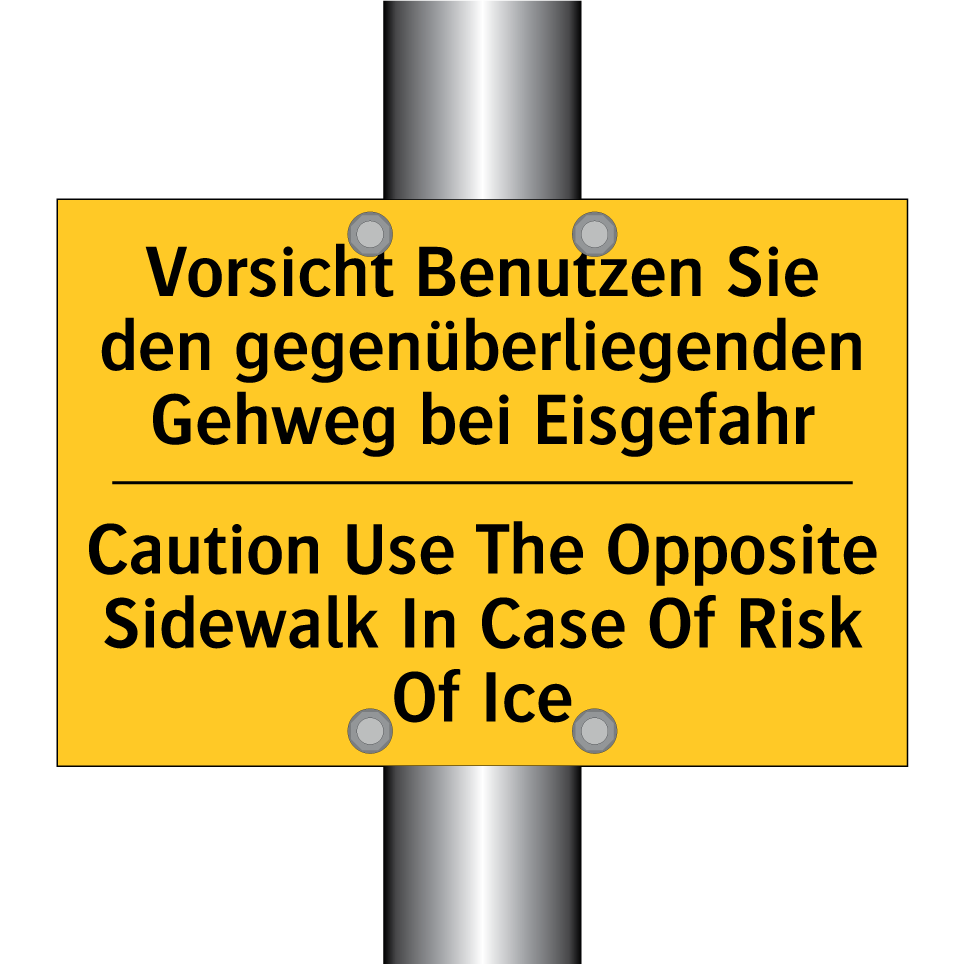 Vorsicht Benutzen Sie den gegenüberliegenden /.../ - Caution Use The Opposite Sidewalk /.../
