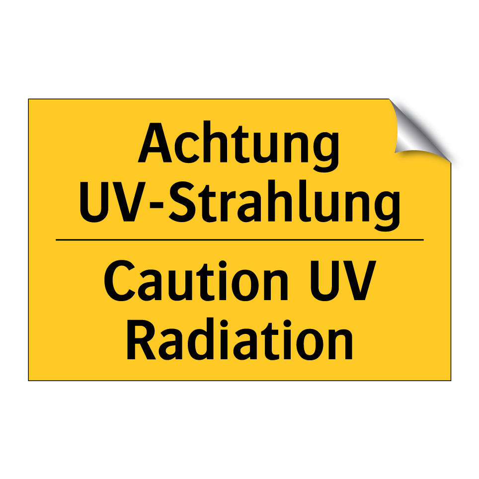 Achtung UV-Strahlung - Caution UV Radiation