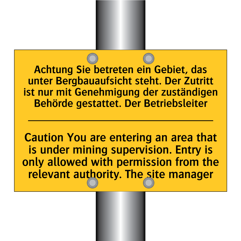 Achtung Sie betreten ein Gebiet, /.../ - Caution You are entering an area /.../