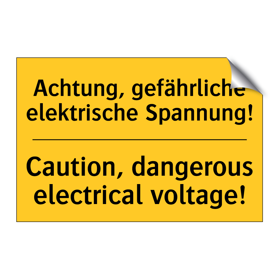 Achtung, gefährliche elektrische /.../ - Caution, dangerous electrical /.../