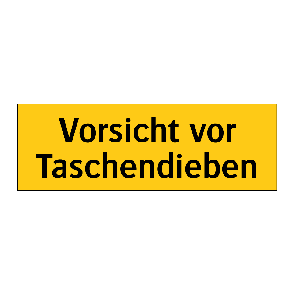 Vorsicht vor Taschendieben