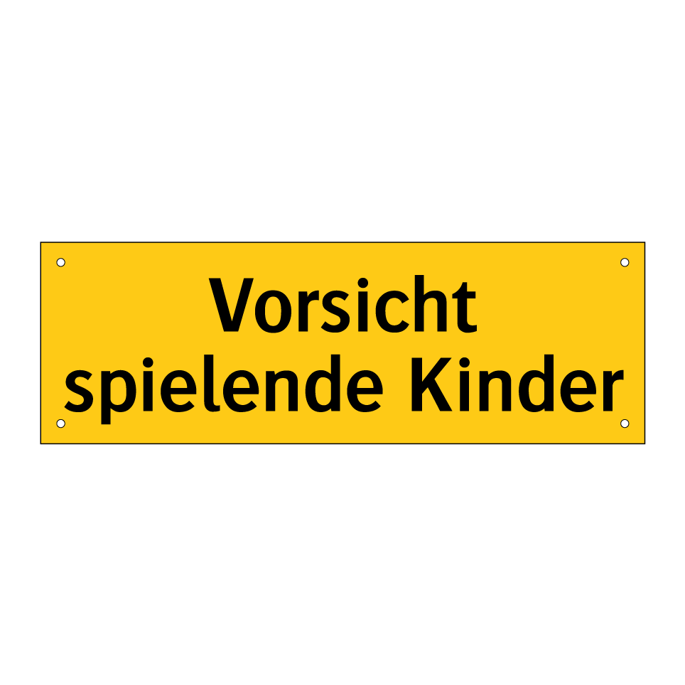 Vorsicht spielende Kinder