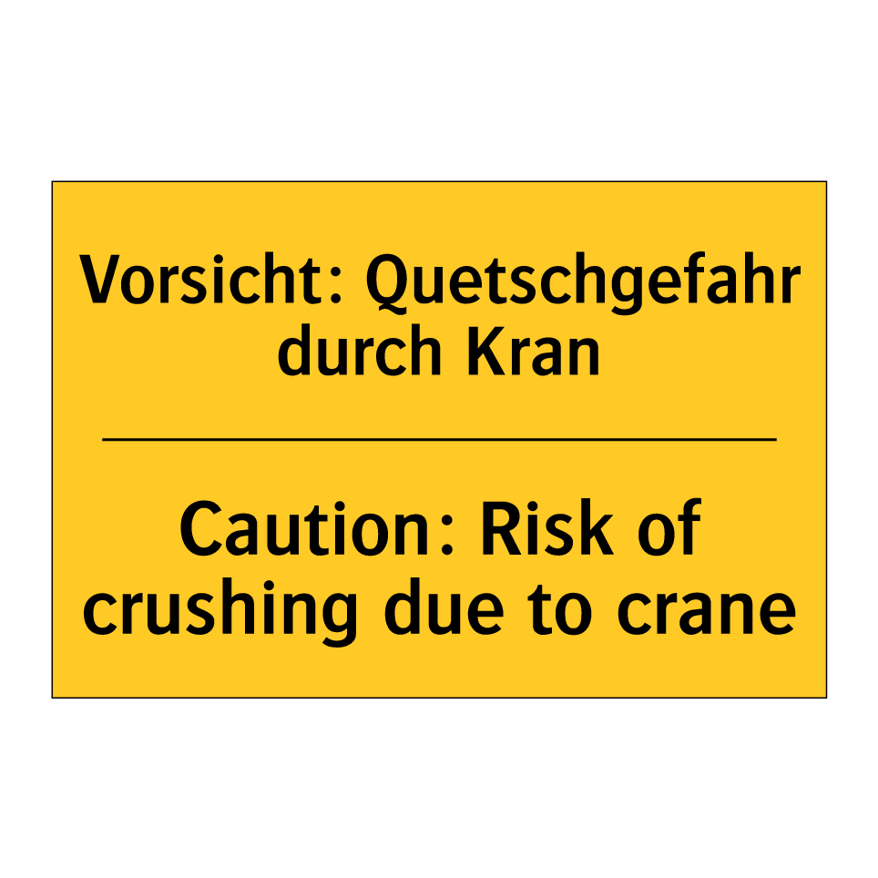 Vorsicht: Quetschgefahr durch /.../ - Caution: Risk of crushing due /.../