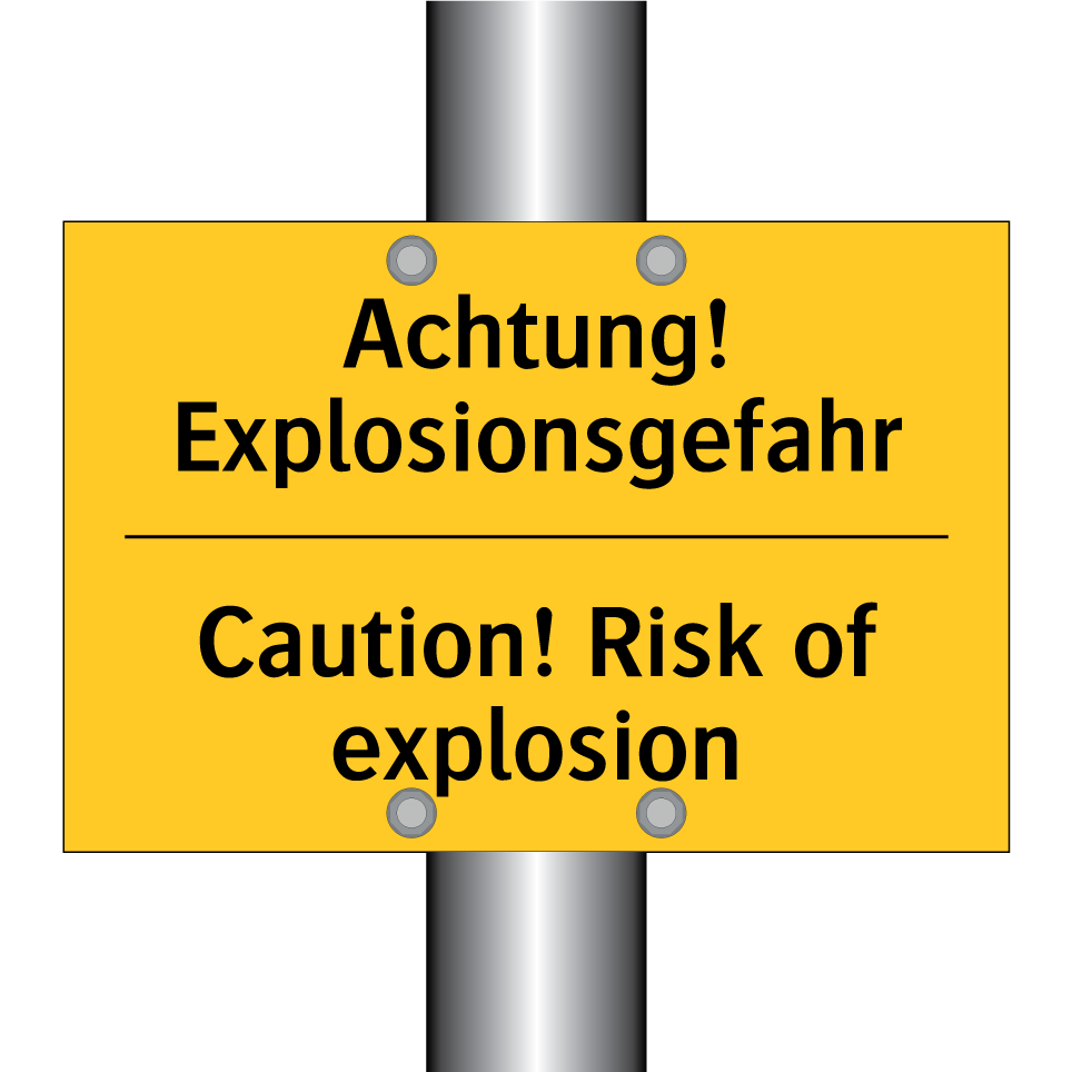 Achtung! Explosionsgefahr - Caution! Risk of explosion