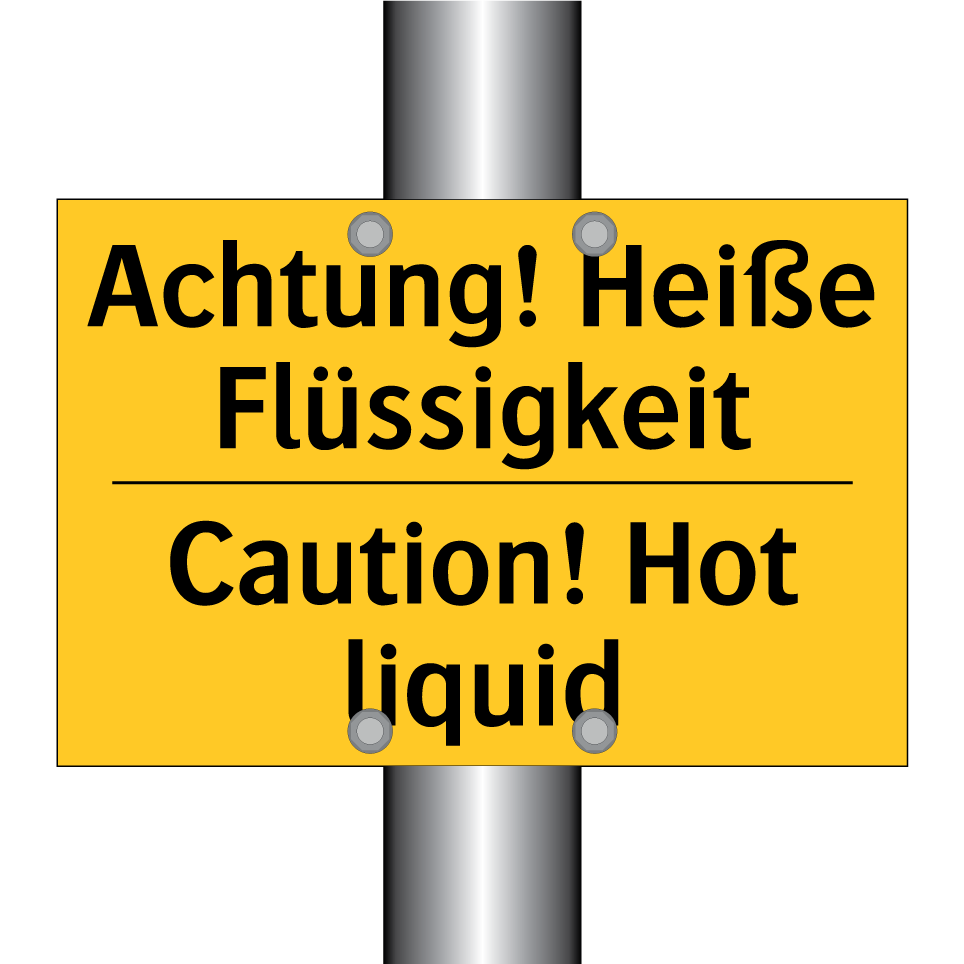 Achtung! Heiße Flüssigkeit - Caution! Hot liquid