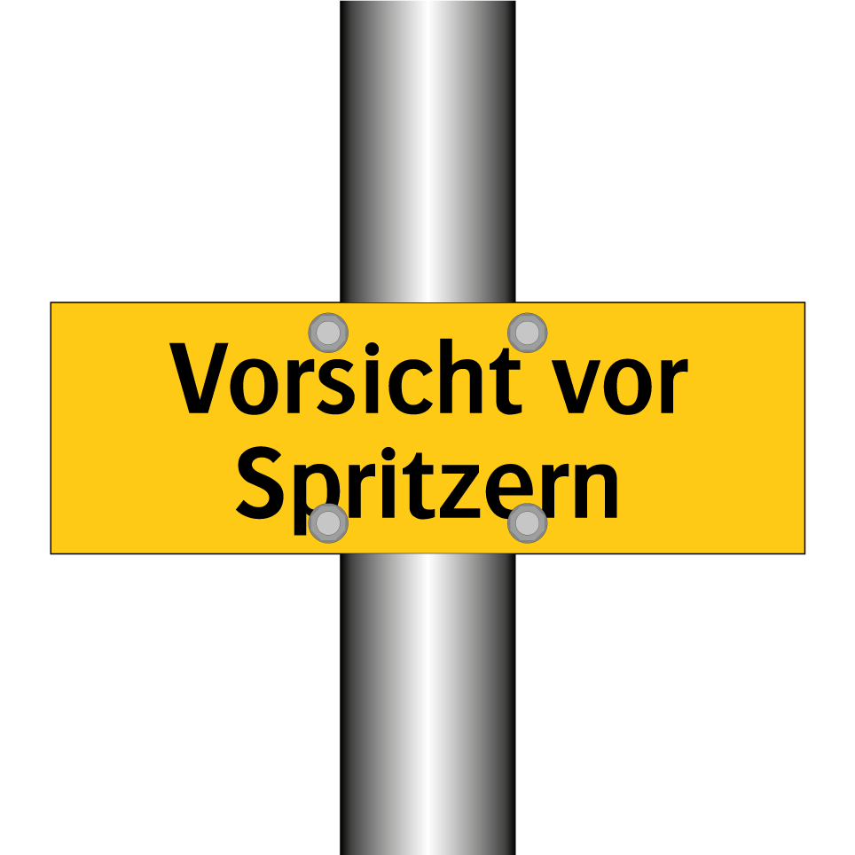 Vorsicht vor Spritzern