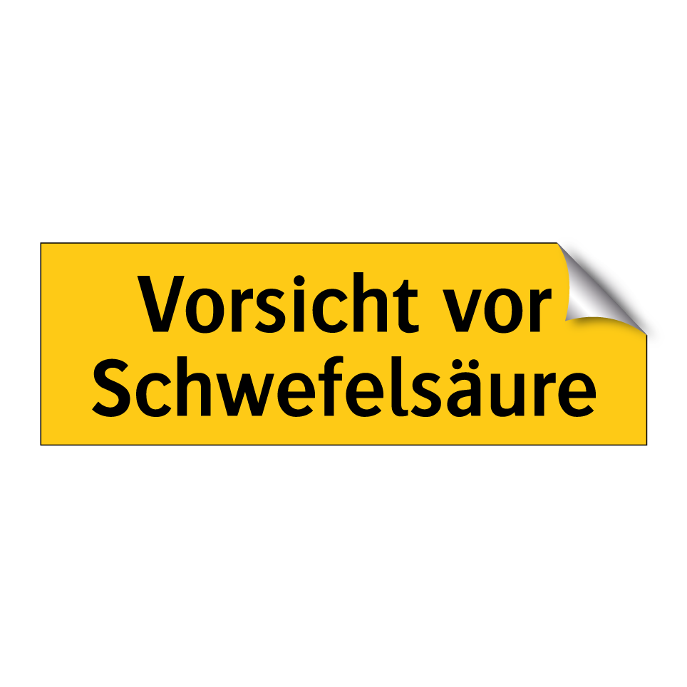 Vorsicht vor Schwefelsäure