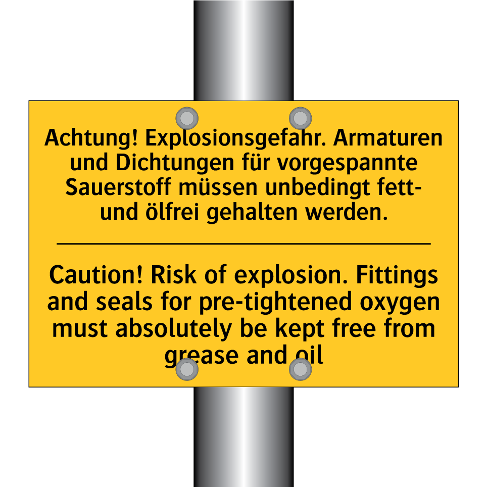 Achtung! Explosionsgefahr. Armaturen /.../ - Caution! Risk of explosion. Fittings /.../