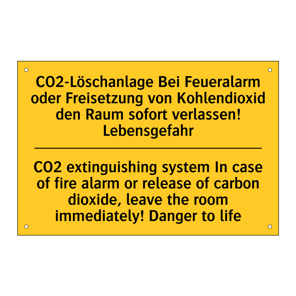 CO2-Löschanlage Bei Feueralarm /.../ - CO2 extinguishing system In case /.../