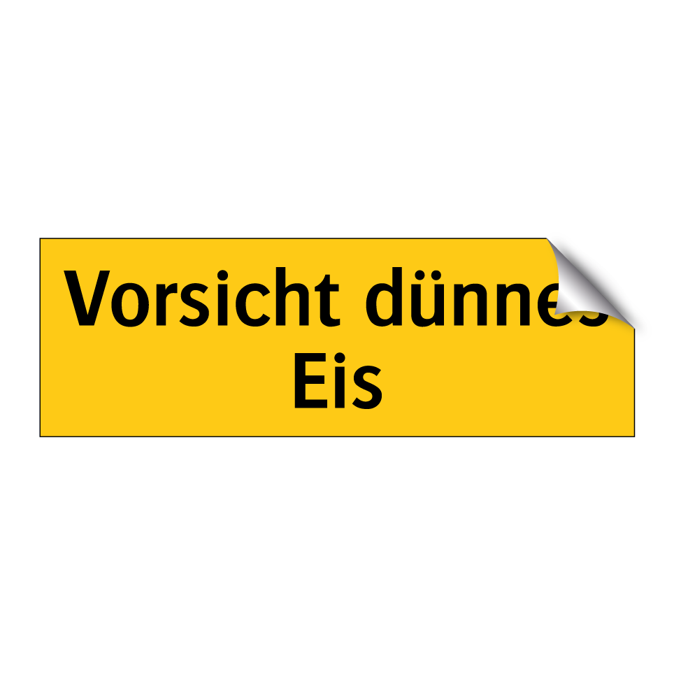 Vorsicht dünnes Eis