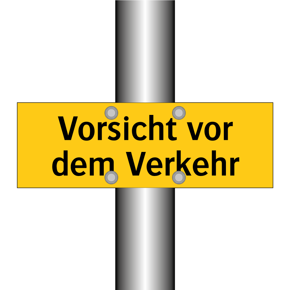 Vorsicht vor dem Verkehr