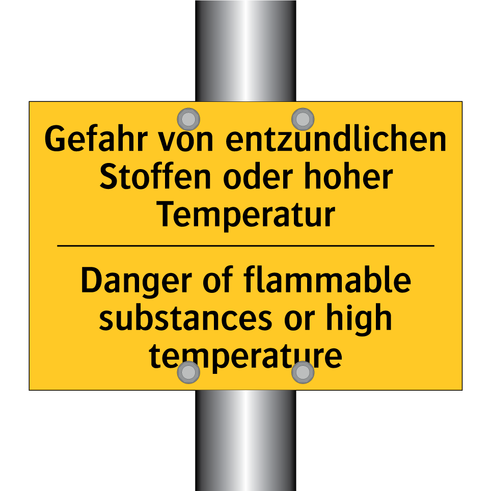 Gefahr von entzündlichen Stoffen /.../ - Danger of flammable substances /.../