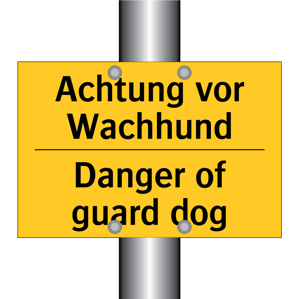 Achtung vor Wachhund - Danger of guard dog