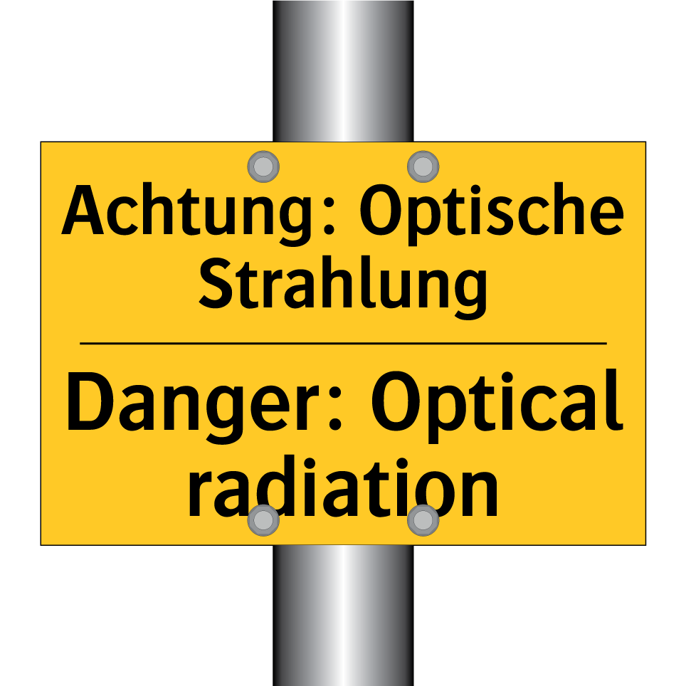 Achtung: Optische Strahlung - Danger: Optical radiation