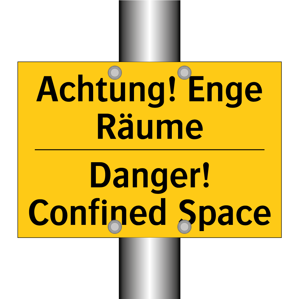 Achtung! Enge Räume - Danger! Confined Space