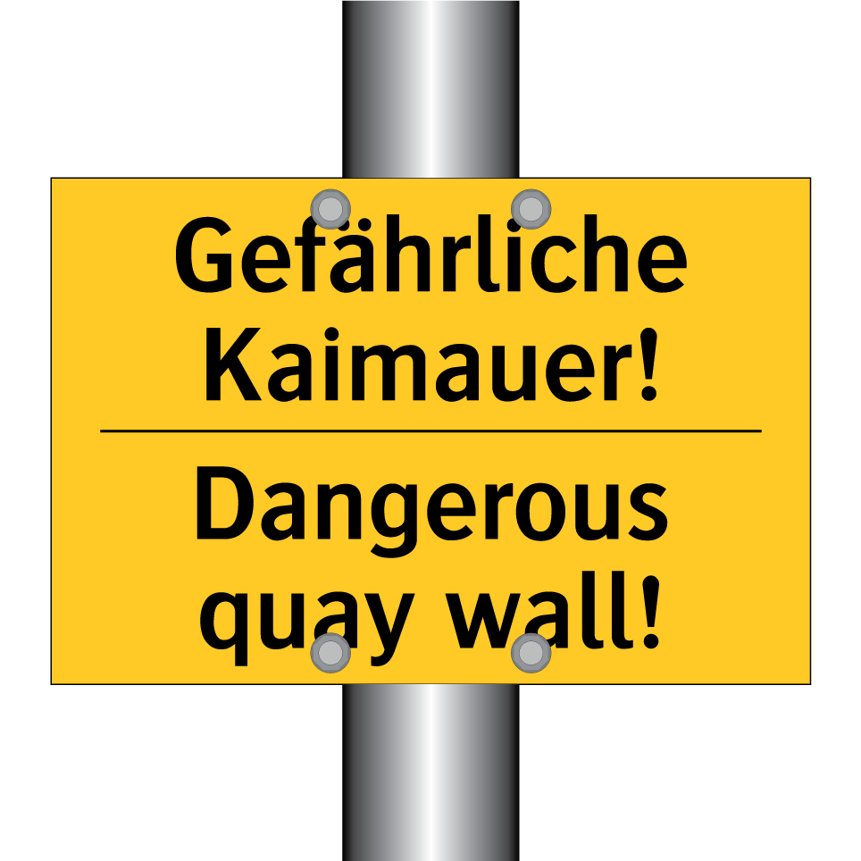 Gefährliche Kaimauer! - Dangerous quay wall!