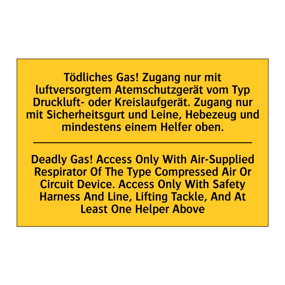 Tödliches Gas! Zugang nur mit /.../ - Deadly Gas! Access Only With Air-Supplied /.../