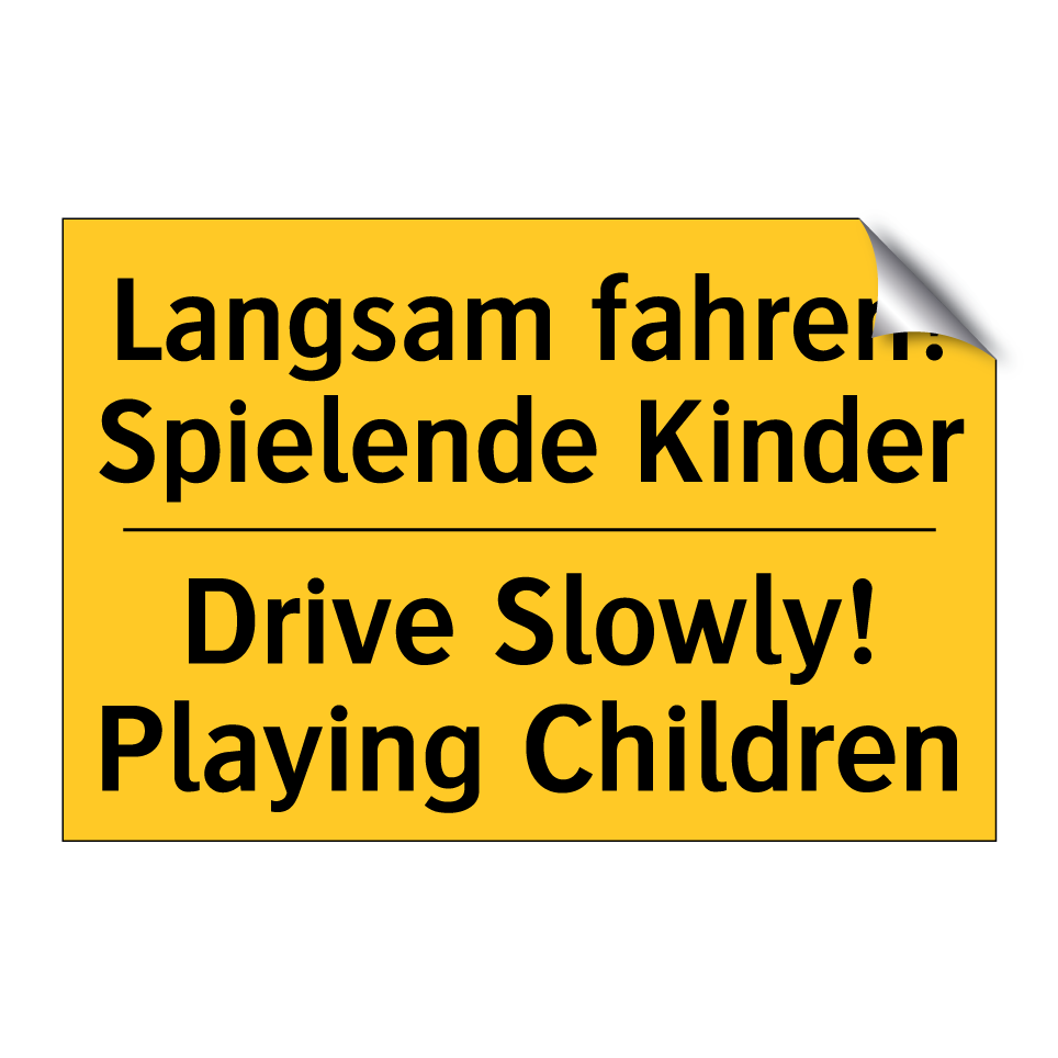 Langsam fahren! Spielende Kinder/.../ - Drive Slowly! Playing Children