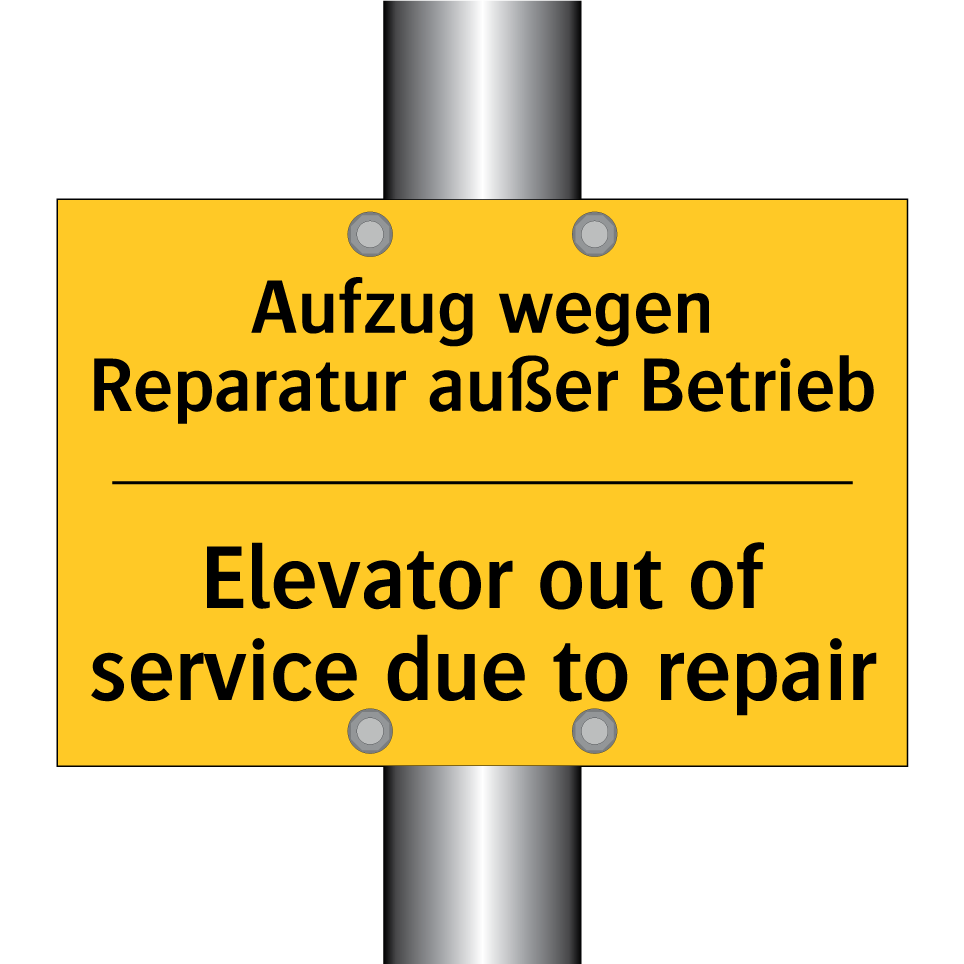 Aufzug wegen Reparatur außer Betrieb/.../ - Elevator out of service due to /.../