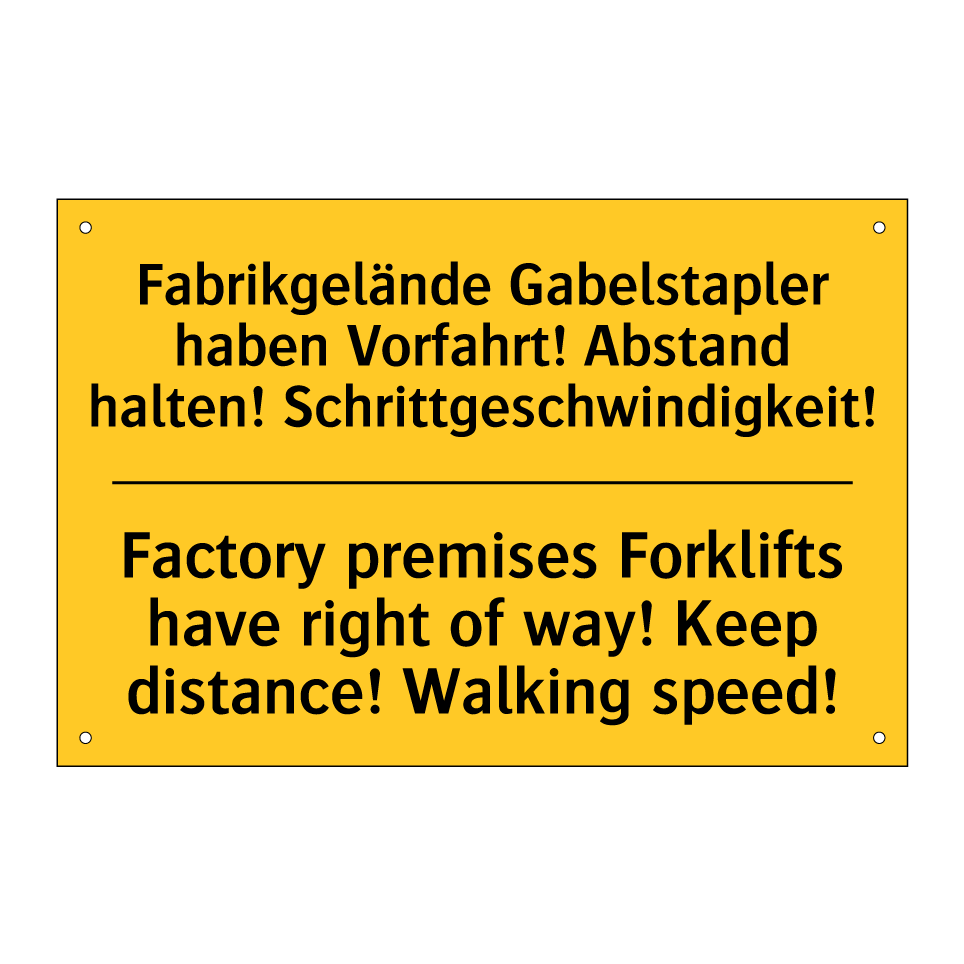 Fabrikgelände Gabelstapler haben /.../ - Factory premises Forklifts have /.../
