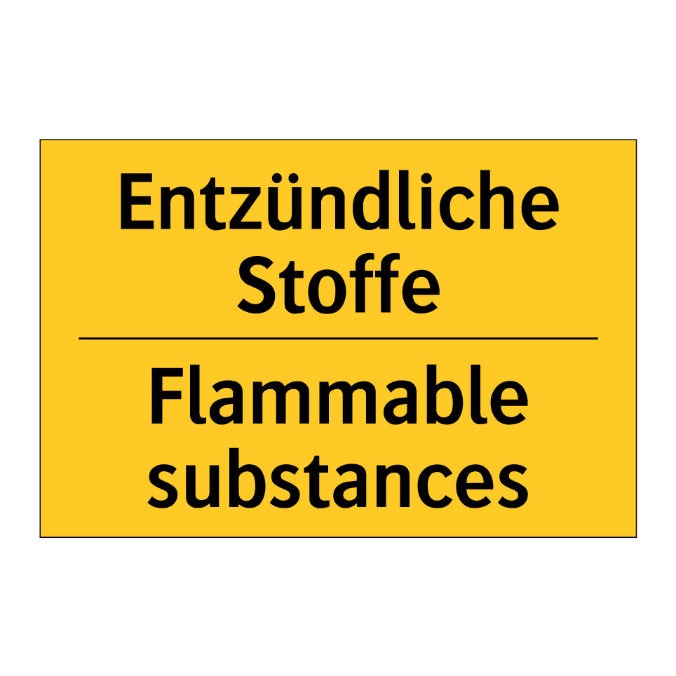 Entzündliche Stoffe - Flammable substances