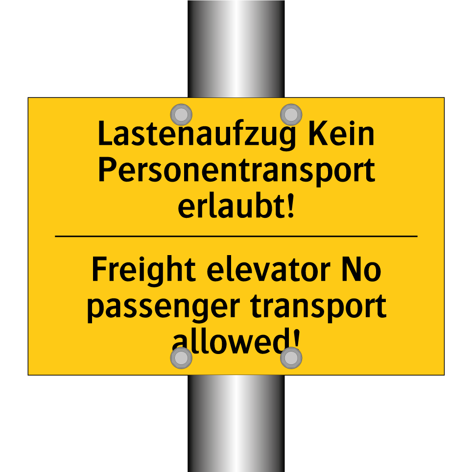 Lastenaufzug Kein Personentransport /.../ - Freight elevator No passenger /.../
