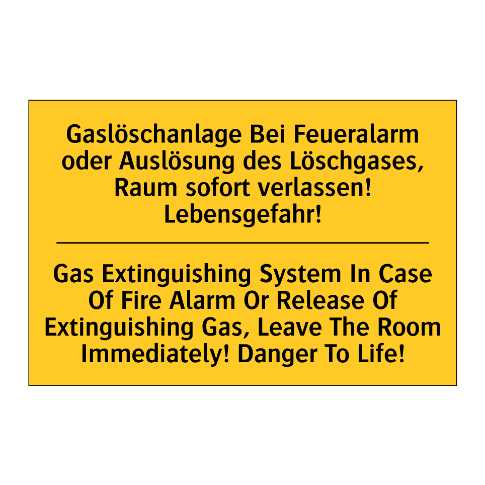 Gaslöschanlage Bei Feueralarm /.../ - Gas Extinguishing System In Case /.../