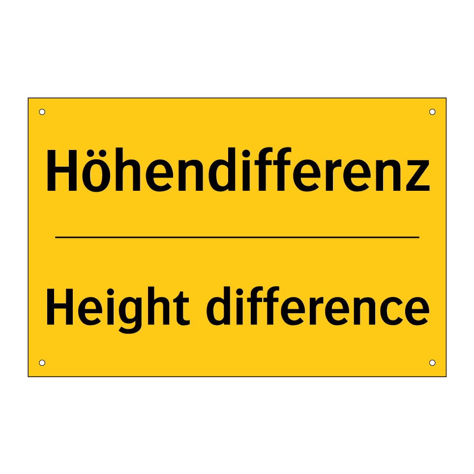Höhendifferenz - Height difference