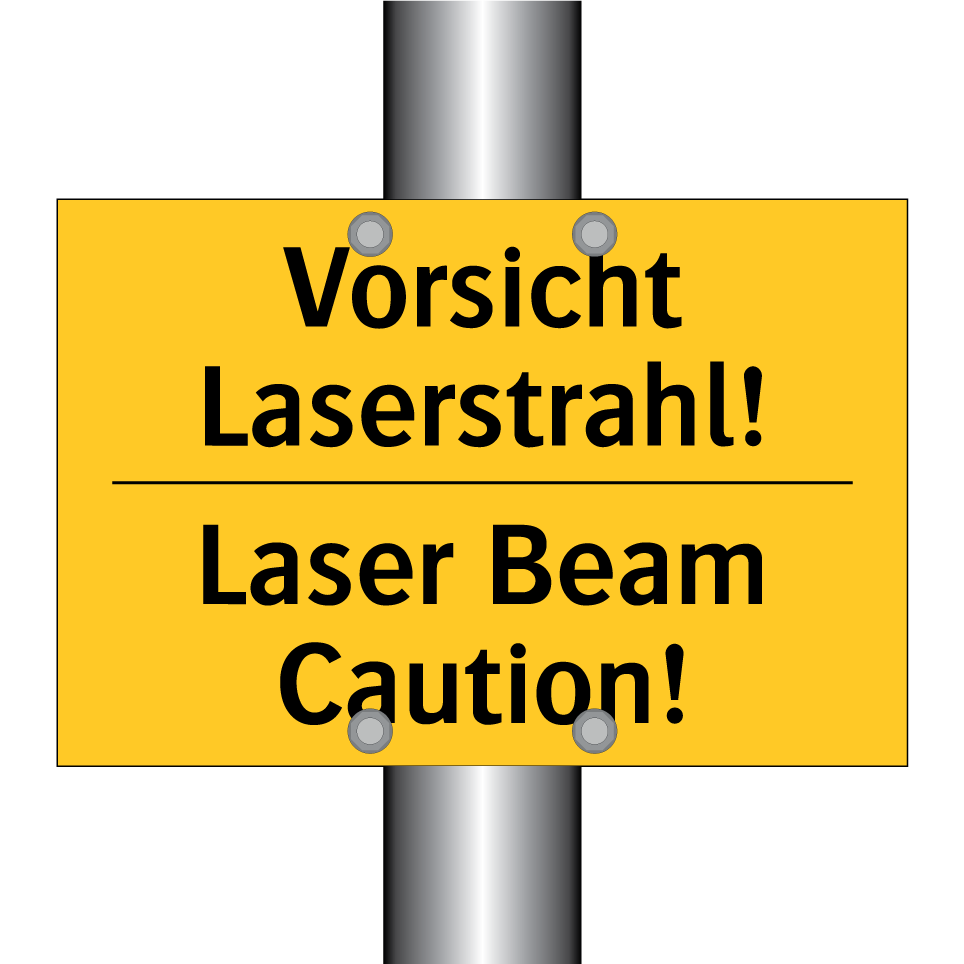 Vorsicht Laserstrahl! - Laser Beam Caution!
