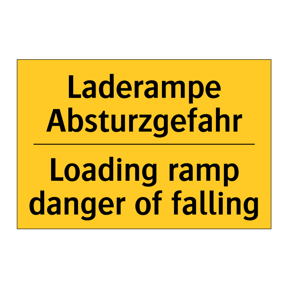 Laderampe Absturzgefahr - Loading ramp danger of falling