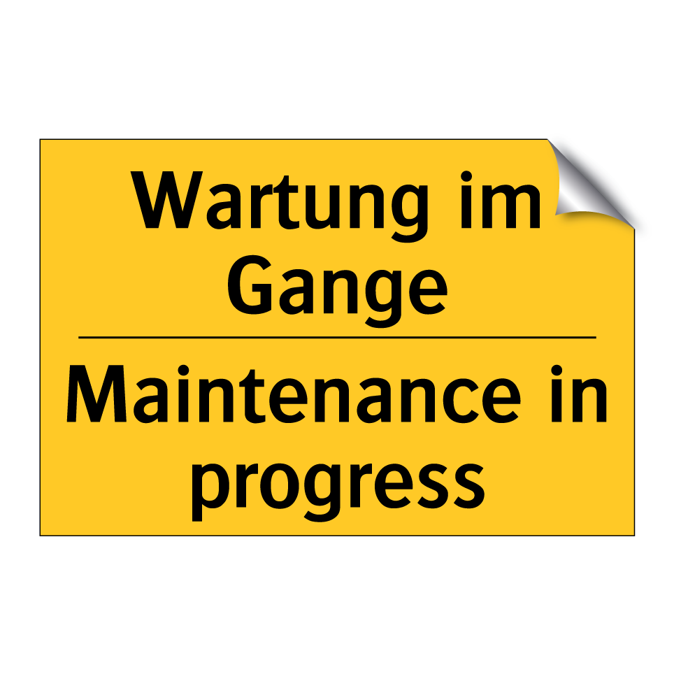 Wartung im Gange - Maintenance in progress