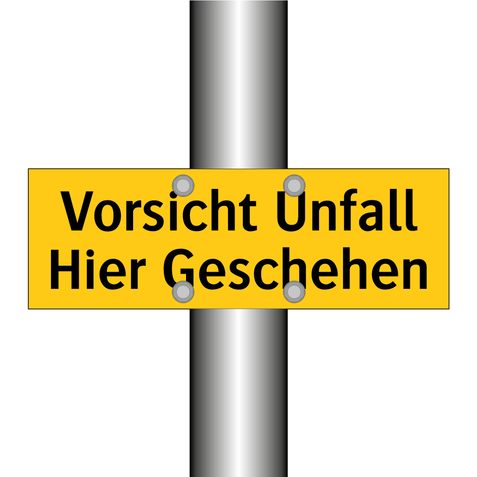 Vorsicht Unfall Hier Geschehen