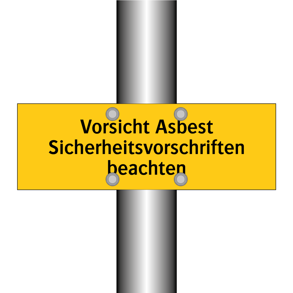 Vorsicht Asbest Sicherheitsvorschriften beachten