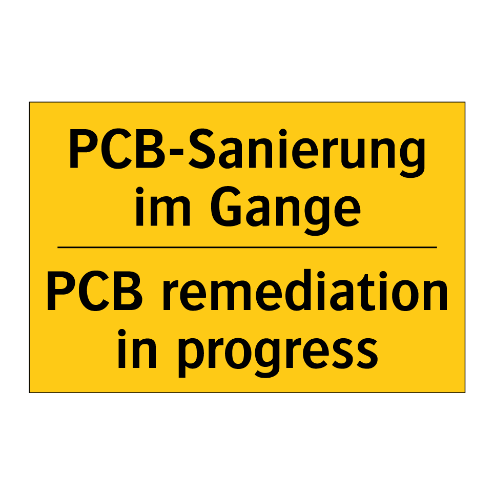 PCB-Sanierung im Gange - PCB remediation in progress