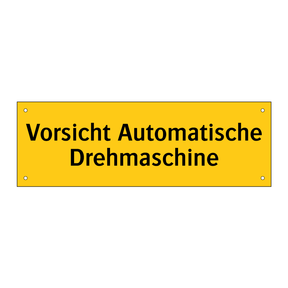 Vorsicht Automatische Drehmaschine
