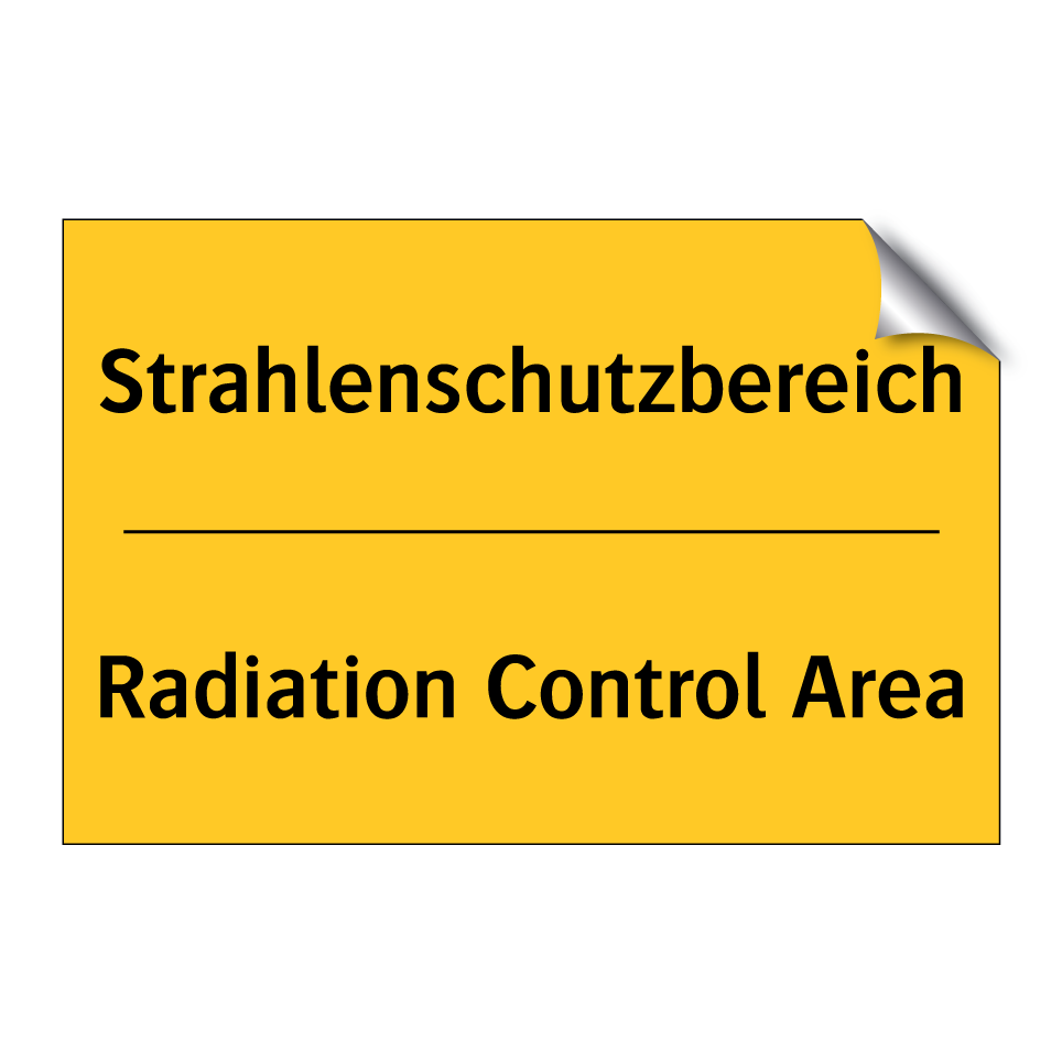 Strahlenschutzbereich - Radiation Control Area