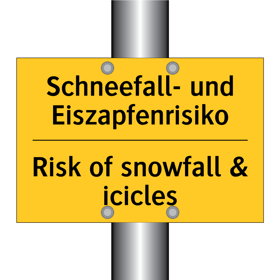 Schneefall- und Eiszapfenrisiko/.../ - Risk of snowfall & icicles
