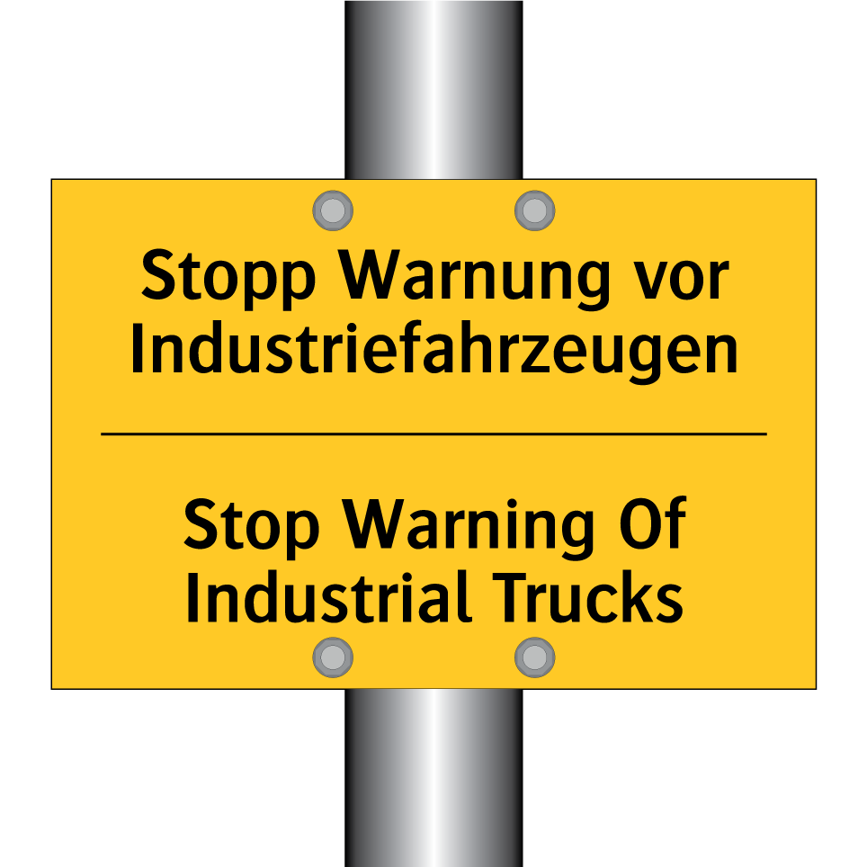 Stopp Warnung vor Industriefahrzeugen/.../ - Stop Warning Of Industrial Trucks/.../