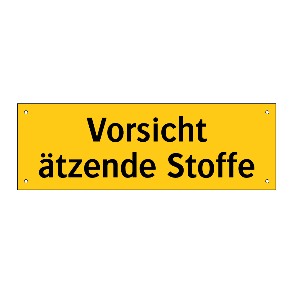 Vorsicht ätzende Stoffe
