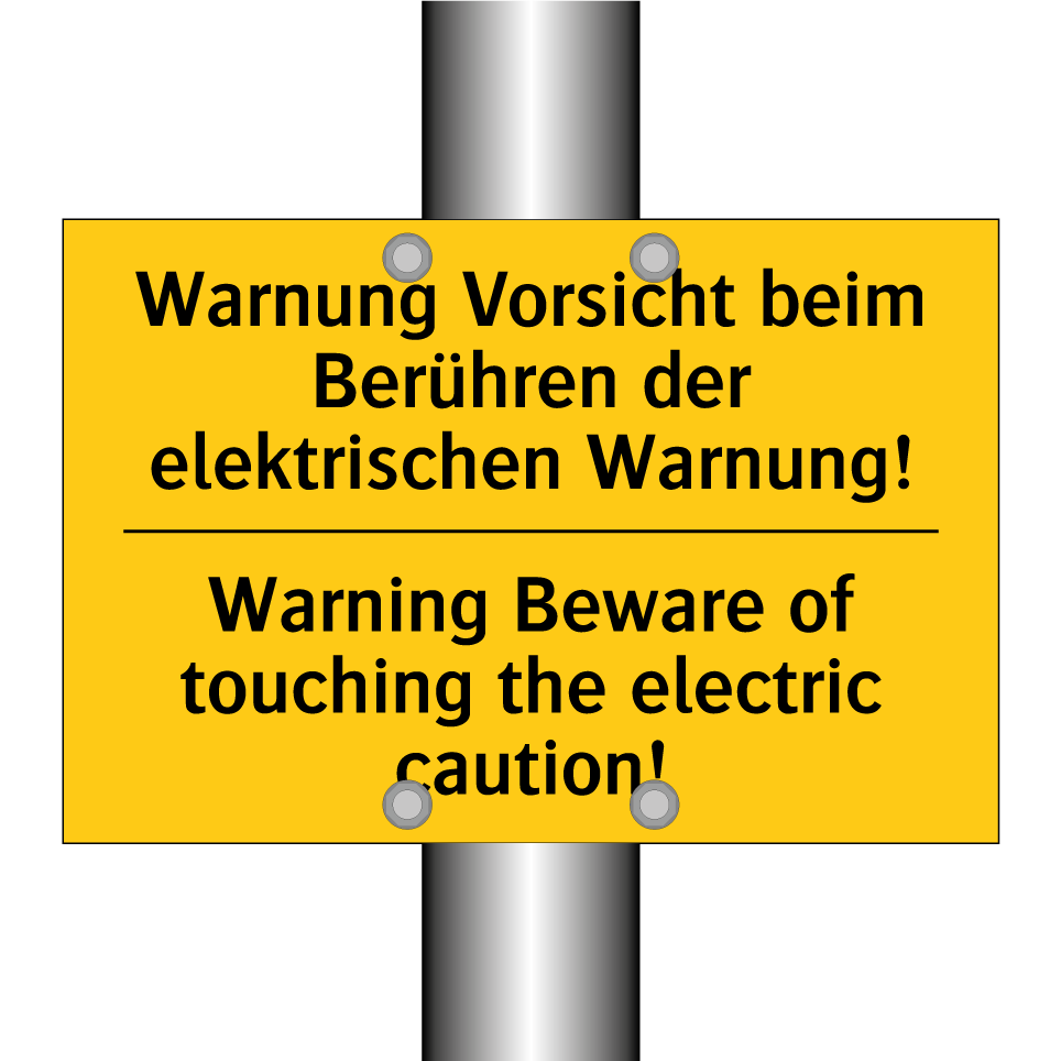 Warnung Vorsicht beim Berühren /.../ - Warning Beware of touching the /.../